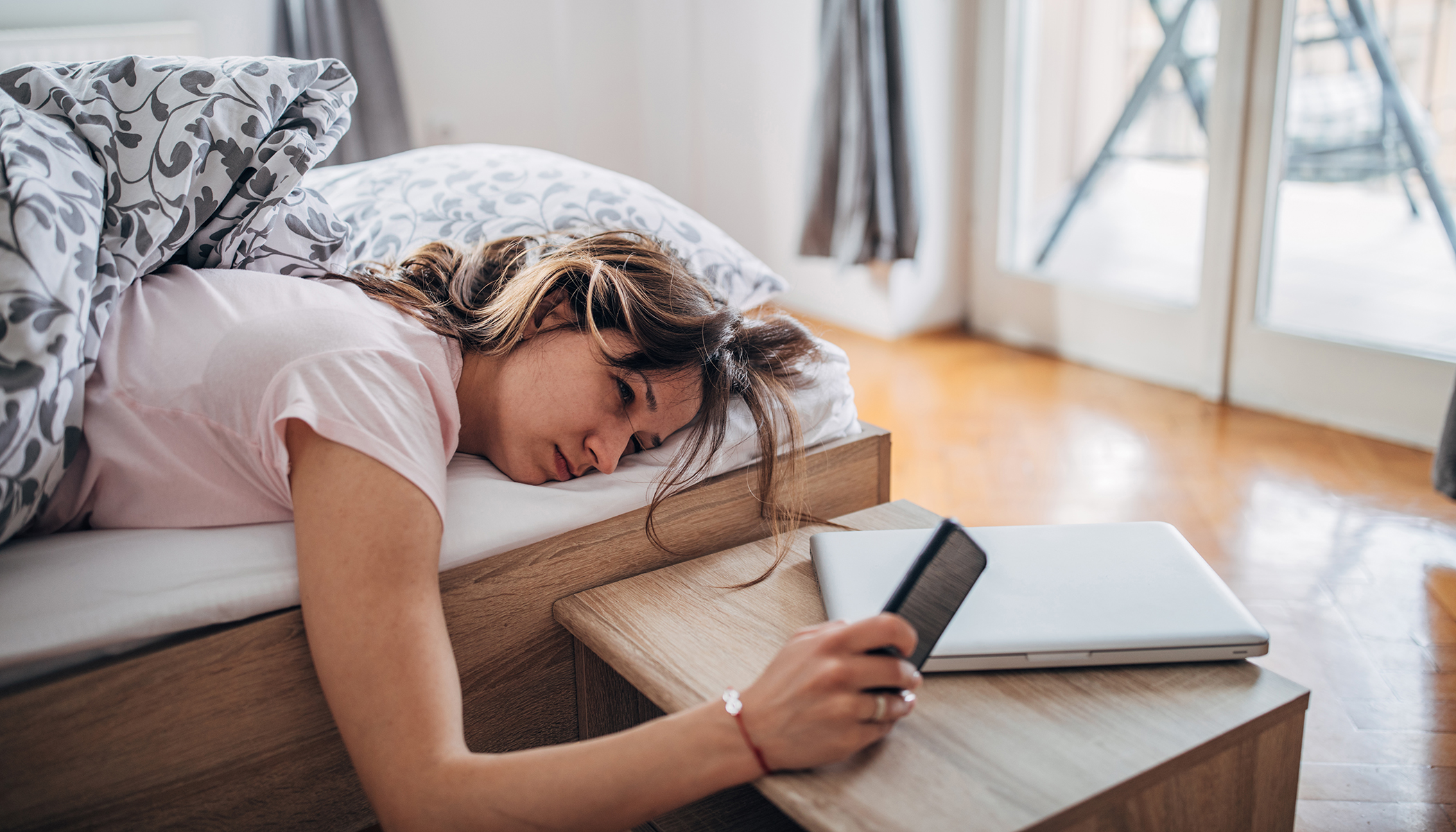 Sleepy young woman